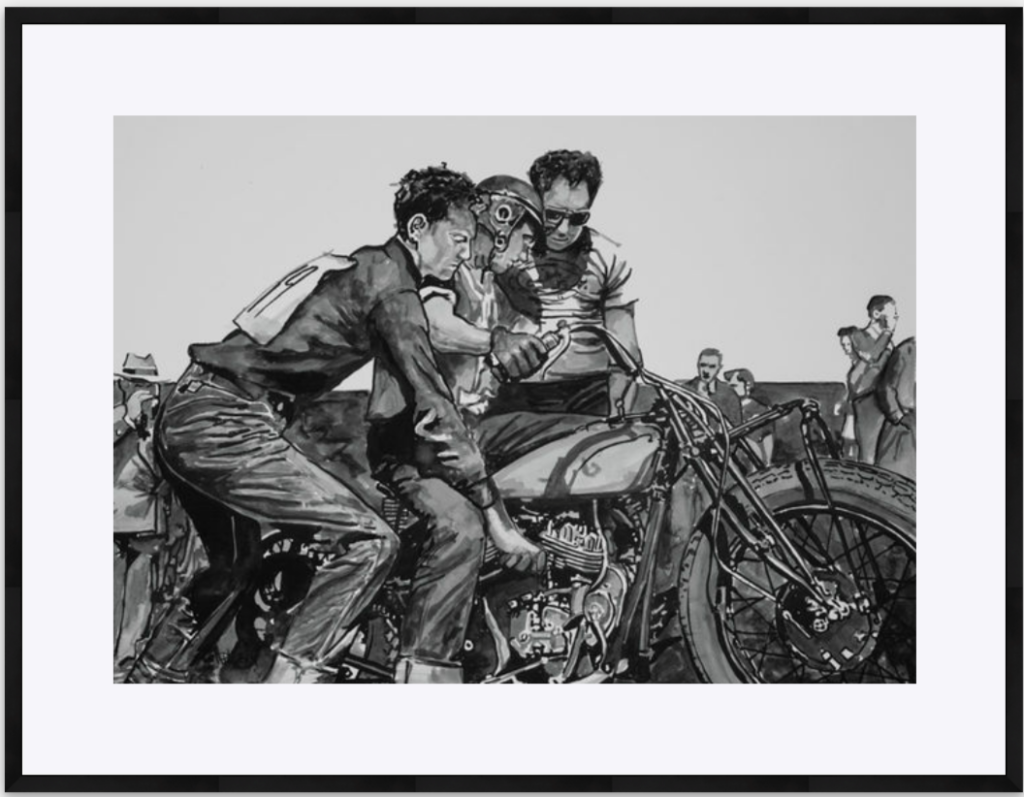 Idée cadeau : des tableaux aquarelles d'Harley Davidson originales ou  reproductions - Philippe Lepape