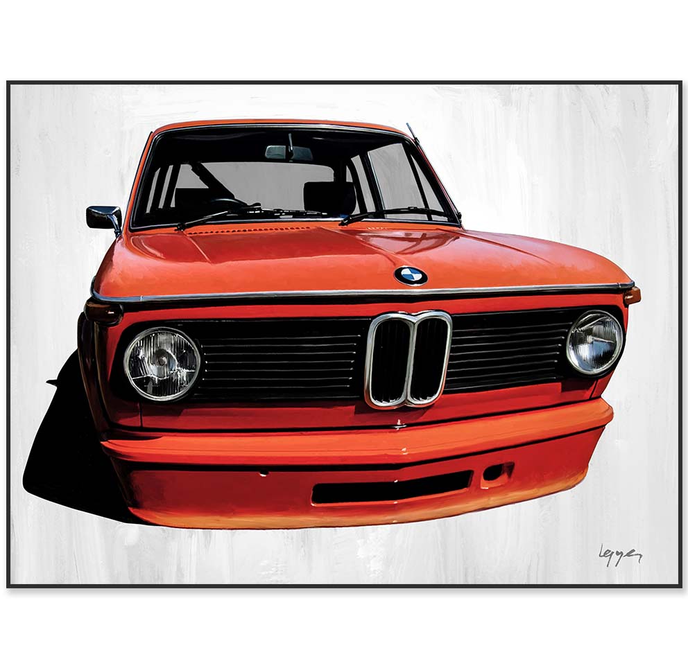 BMW 1600 Ti 1967 - tableau poster illustration digitale - Philippe Lepape
